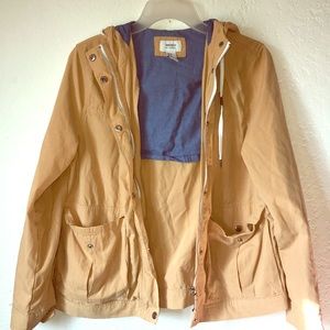 Yellow spring jacket with denim detailing!